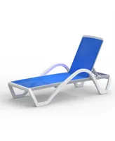Adjustable Aluminum Pool Lounge Chair - Blue