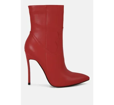 London Rag Jenner High Heel Cowboy Ankle Boots