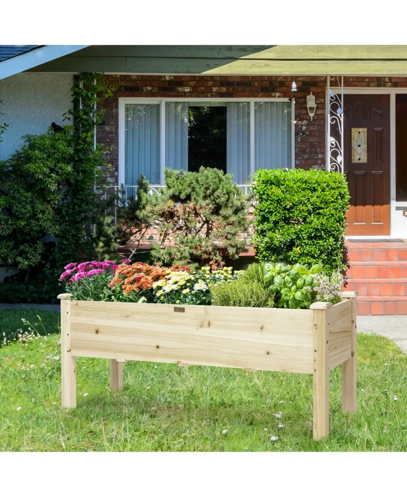 Raised Garden Bed Elevated Planter Box Wood for Vegetable Flower Herb