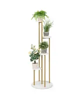 4-Tier 48.5 Inch Metal Plant Stand-White