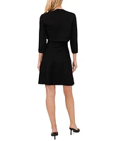 CeCe Women's Rib Knit Open-Front Shrug Sweater