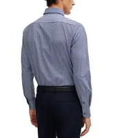 Boss by Hugo Boss Men's Printed Performance-Stretch Slim-Fit Dress Shirt
