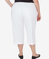 Alfred Dunner Plus Paradise Island Twill Capri Pants