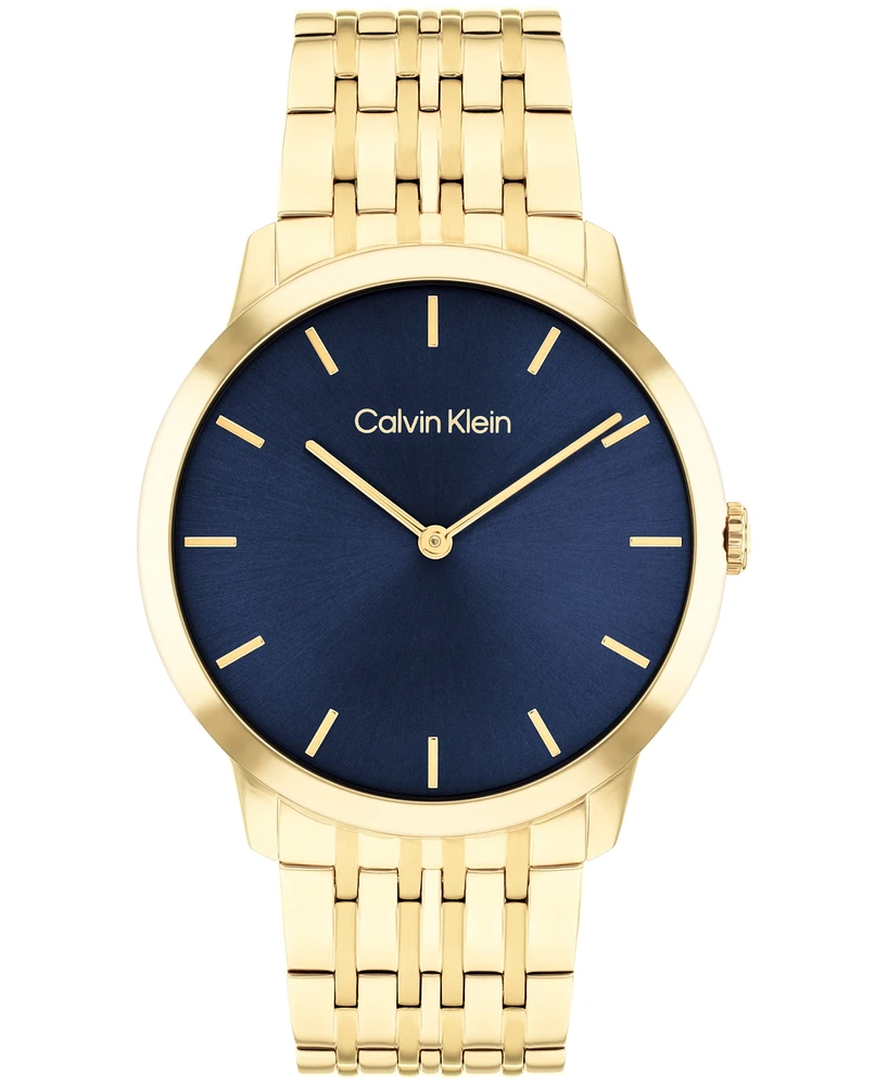 Calvin Klein Men's Intrigue Gold-Tone Stainless Steel Bracelet Watch 40mm