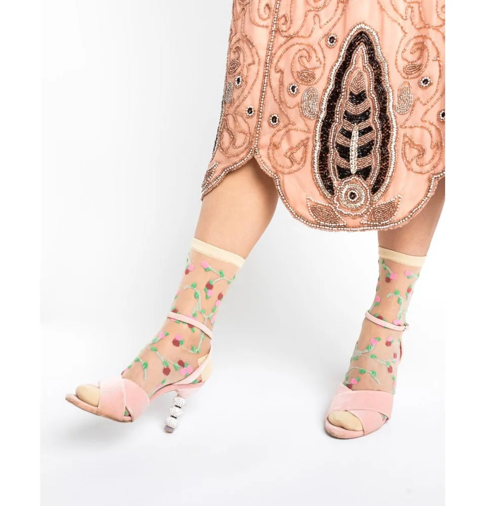 Sock Candy Women's Sheer Rosettes Sock