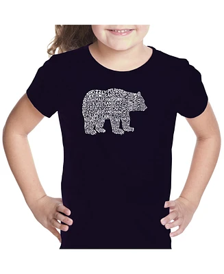 Girl's Word Art T-shirt - Bear Species