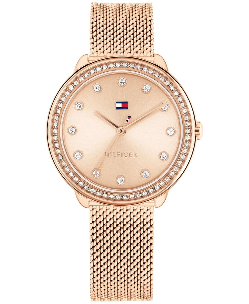 Tommy Hilfiger Women's Quartz Rose Gold-Tone Stainless Steel Mesh Watch 32mm