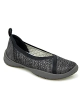 Jbu Women's Emma Perforated Pattern Slip-On Flat Shoe