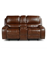 Keily 78" Manual Glider Recliner Loveseat - Brown