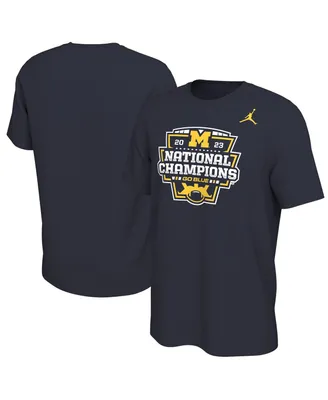 Men's Jordan Navy Michigan Wolverines College Football Playoff 2023 National Champions Team T-shirt