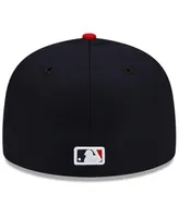 Men's New Era Navy, Red Cleveland Guardians Authentic Collection On-Field 59FIFTY Fitted Hat