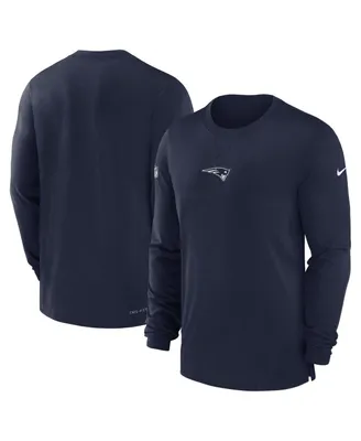 Men's Nike Navy New England Patriots 2023 Sideline Performance Long Sleeve T-shirt