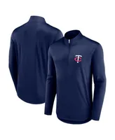 Men's Fanatics Navy Minnesota Twins Quarterback Quarter-Zip Top