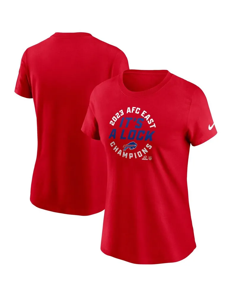 Women's Nike Red Buffalo Bills 2023 Afc East Division Champions Locker Room Trophy Collection T-shirt