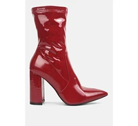 Pluto block heel stiletto ankle boot