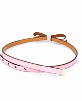 kate spade new york Women's 12mm Patent Shoestring Bow Belt