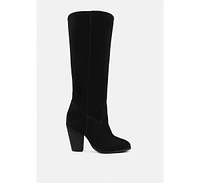 Great-storm Womens Suede Leather Calf Boots