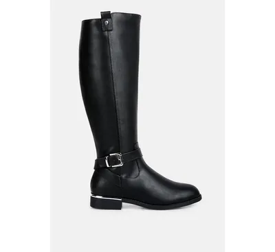 Women's Renny Buckle strap embellished calf boots