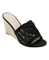 Bandolino Women's Andrrea Espadrille Crochet Wedge Sandals