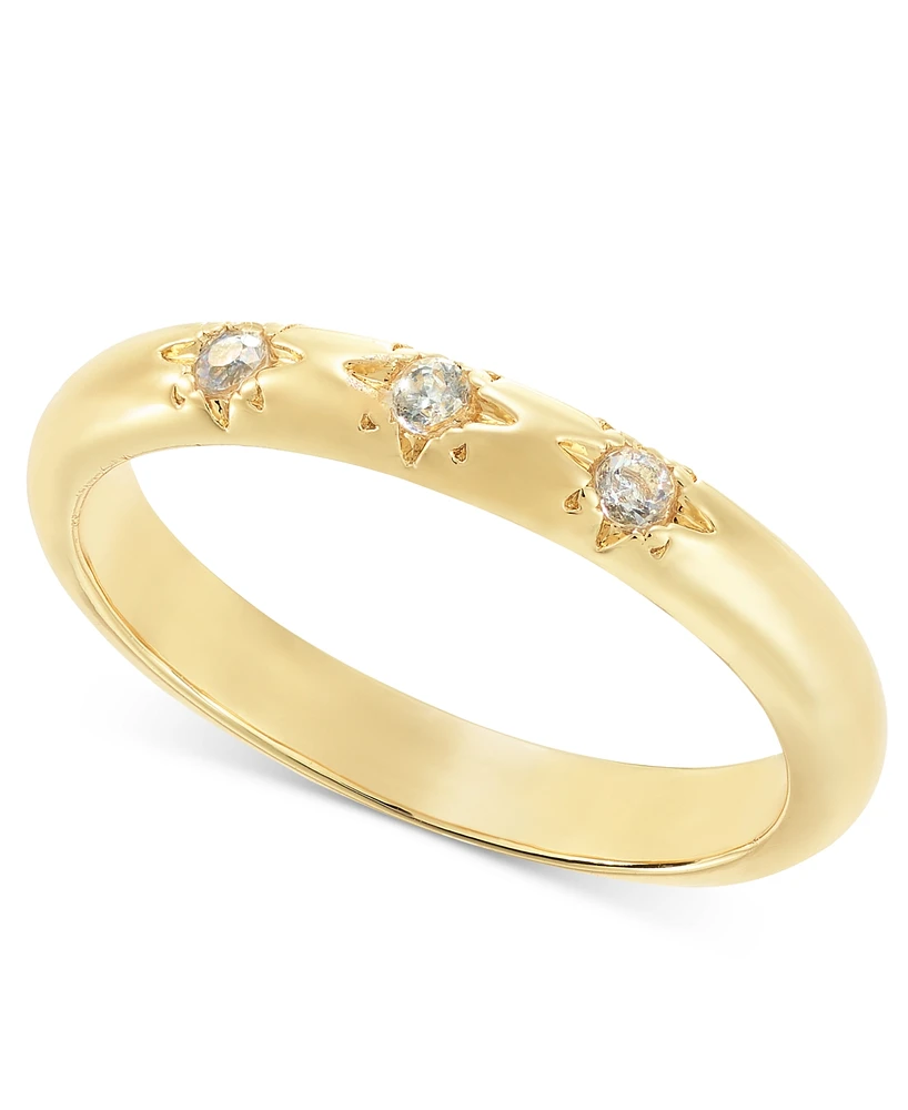 On 34th Gold-Tone Crystal Band Ring, Created for Macy's