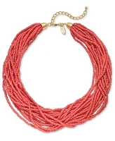 Style & Co Color Seed Bead Torsade Statement Necklace, 18" + 2" extender, Created for Macy's