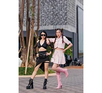 Boogie High Platform Lace Up Boots