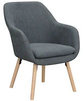 Convenience Concepts 25.25" Faux Linen Charlotte Wingback Accent Armchair