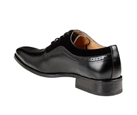 Gino Vitale Men's Lace Up Medallion Toe Dress Shoes