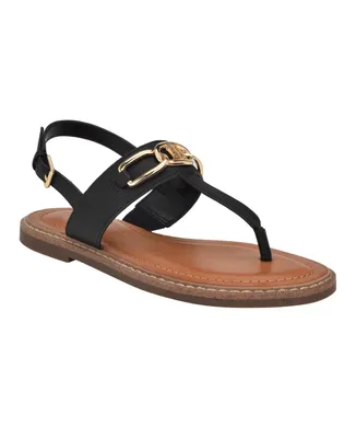 Tommy Hilfiger Women's Brontina Flat Thong Sandals with Hardware
