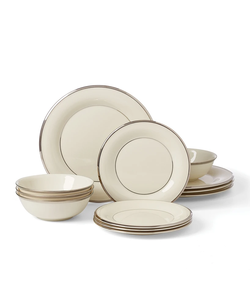 Lenox Solitaire 12-Piece Dinnerware Set, Service for 4