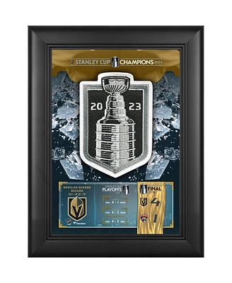 Vegas Golden Knights 2023 Stanley Cup Champions Framed 5" x 7" Collage with 2023 Stanley Cup Champions Jersey Patch