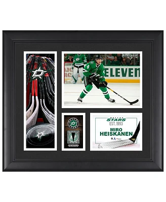 Miro Heiskanen Dallas Stars Framed 15" x 17" Player Collage with a Piece of Game-Used Puck