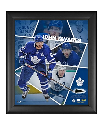 John Tavares Toronto Maple Leafs Framed 15'' x 17'' Impact Player Collage with a Piece of Game-Used Puck - Limited Edition of 500