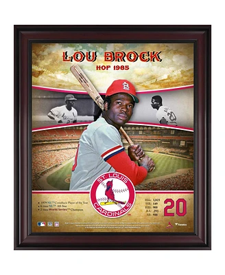 Lou Brock St. Louis Cardinals Framed 15" x 17" Hall of Fame Career Profile