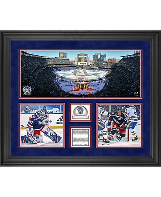 New York Rangers Framed 23" x 27" 2018 Winter Classic 3-Photograph Collage with Game-Used Ice from the 2018 Winter Classic - Limited Edition of 250
