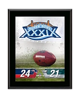 New England Patriots vs. Philadelphia Eagles Super Bowl Xxxix 10.5" x 13" Sublimated Plaque