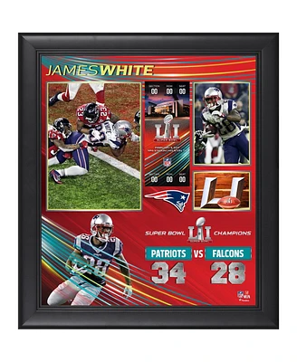 James White New England Patriots Framed 15" x 17" Super Bowl Li Champions Collage