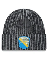 Men's New Era Black Los Angeles Chargers 2023 Salute To Service Cuffed Knit Hat