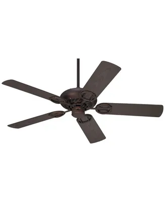 52" Orb Industrial Rustic Indoor Outdoor Ceiling Fan Oil Rubbed Bronze Brown Wet Rated for Patio Exterior House Home Porch Gazebo Garage Barn