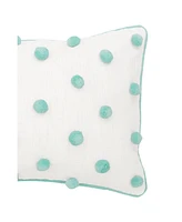 carol & frank 14" x 22" Surf Dot Rectangle Oblong Tufted Accent Throw Pillow