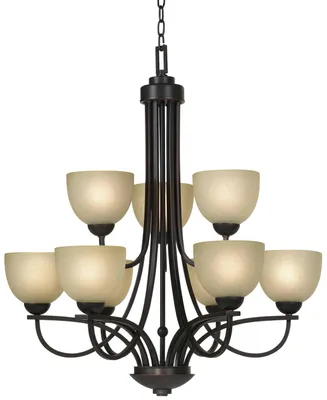 Franklin Iron Works Italian Bronze Chandelier