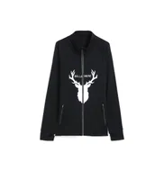 Bellemere Unisex Merino Deer Design Full Zipped Jacket