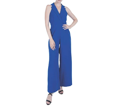 julia jordan Women's Notched-Collar Jumpsuit