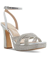 Aldo Women's Glimma Rhinestone Crossband Platform Dress Sandals