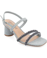 Journee Collection Women's Lornnah Beaded Strap Heeled Sandals