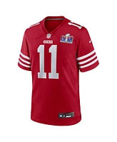 Men's Nike Brandon Aiyuk Scarlet San Francisco 49ers Super Bowl Lviii Game Jersey