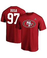 Men's Fanatics Nick Bosa Scarlet San Francisco 49ers Super Bowl Lviii Big and Tall Player Name Number T-shirt