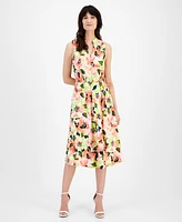 Anne Klein Women's Jenna Floral-Print Fit & Flare Dress