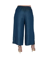 Women's Plus Size Wide-Leg Crop Palazzo Gaucho Pants