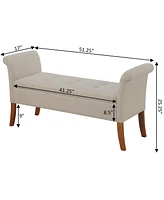 Convenience Concepts 51.25" Soft Fabric Garbo Storage Bench